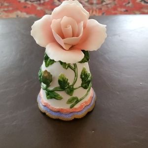Porcelain rose bell. Like new no chips